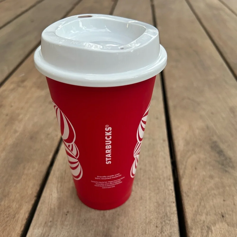NEW Starbucks Holiday 2024 RED CUP DAY 16 oz Reusable Hot Travel Cup Collectible